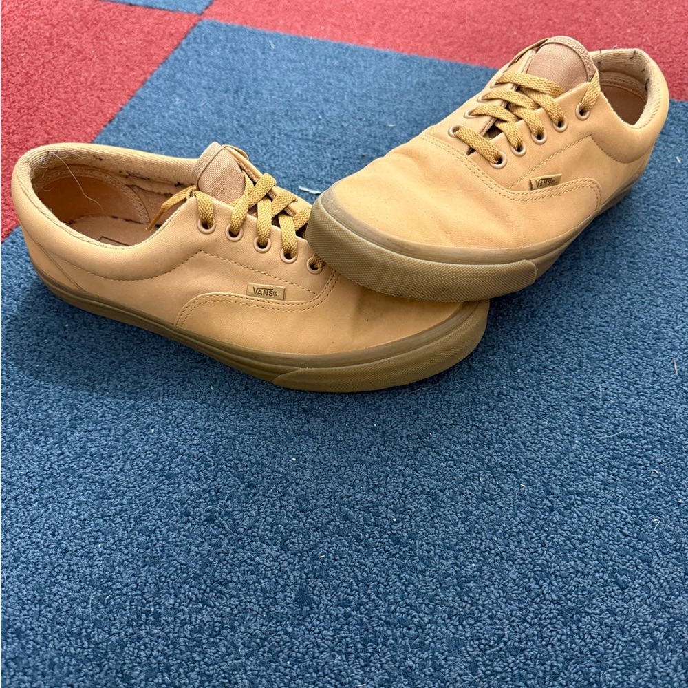 Tan Vans w/ gum sole, size: 11